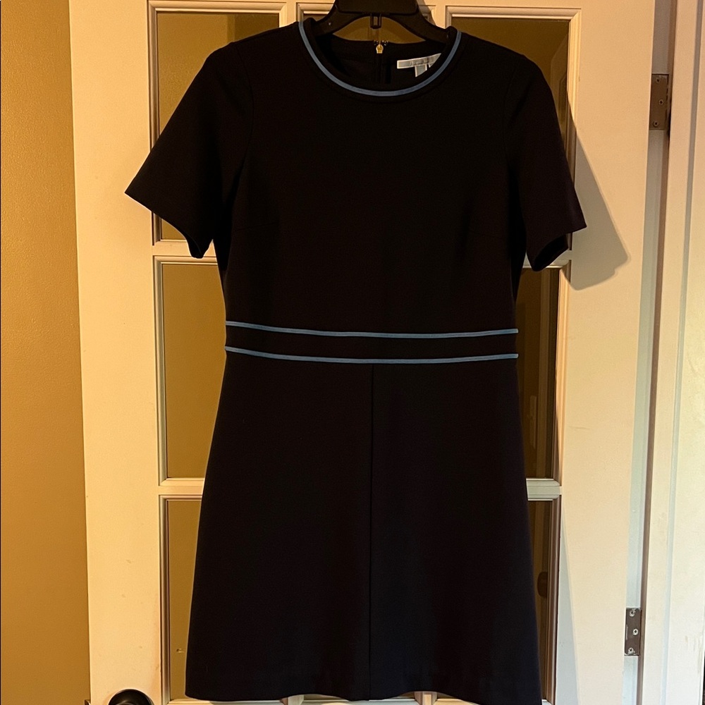 Draper James Navy Mini Dress with Light Blue Trim